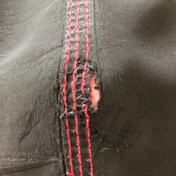 VTG Jean Paul Gaultier Jeans Black With Red Stitching Long Sleeve Snap Shirt - Picture 16 of 16